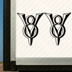 Black Scania Truck Body Stickers, Old V8 with 3D Effect