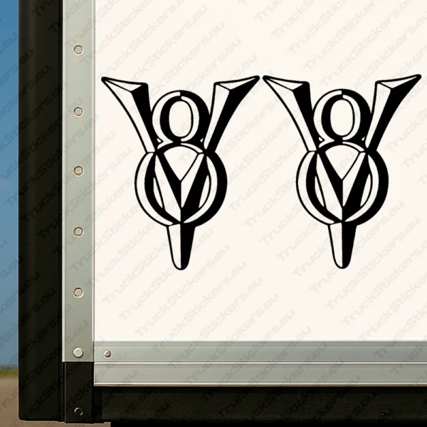 Black Scania Truck Body Stickers, Old V8 with 3D Effect
