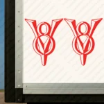 Red Scania Truck Body Stickers, Old V8 with 3D Effect
