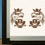 Brown Scania Truck Body Stickers, V8 Super with Modern Griffin