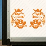 Orange Scania Truck Body Stickers, V8 Super with Modern Griffin