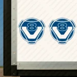 Blue Scania Truck Body Stickers, V8 Round Badge