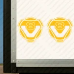 Yellow Scania Truck Body Stickers, V8 Round Badge