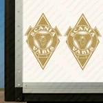 Gold Scania Truck Body Stickers, Rhombus with Vabis and Griffin Version 1