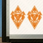 Orange Scania Truck Body Stickers, Rhombus with Vabis and Griffin Version 1