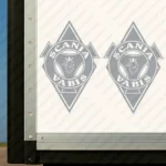 Silver Scania Truck Body Stickers, Rhombus with Vabis and Griffin Version 1