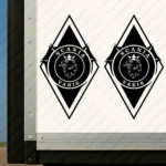 Black Scania Truck Body Stickers, Rhombus with Vabis and Griffin Version 2