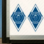 Blue Scania Truck Body Stickers, Rhombus with Vabis and Griffin Version 2