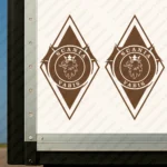 Brown Scania Truck Body Stickers, Rhombus with Vabis and Griffin Version 2