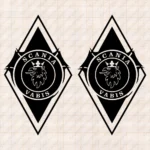 Closeup of Scania Truck Body Stickers, Rhombus with Vabis and Griffin Version 2