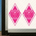 Fuchsia Scania Truck Body Stickers, Rhombus with Vabis and Griffin Version 2