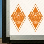 Orange Scania Truck Body Stickers, Rhombus with Vabis and Griffin Version 2