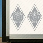 Silver Scania Truck Body Stickers, Rhombus with Vabis and Griffin Version 2