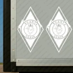 White Scania Truck Body Stickers, Rhombus with Vabis and Griffin Version 2