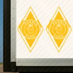 Yellow Scania Truck Body Stickers, Rhombus with Vabis and Griffin Version 2