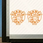 Orange Scania Truck Body Stickers, Badge Outline with Scania Vabis and Griffin