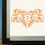 Orange Scania Truck Body Stickers, V8 with Text Logo and Double Headed Griffin