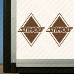Brown Scania Truck Body Stickers, Rhombus with Stiholt Logo