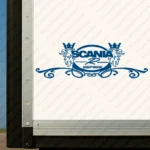 Blue Scania Truck Body Stickers, R Series with Griffins and Flowing Swirl Design