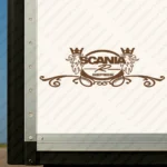 Brown Scania Truck Body Stickers, R Series with Griffins and Flowing Swirl Design