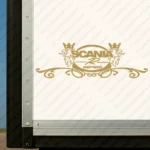Gold Scania Truck Body Stickers, R Series with Griffins and Flowing Swirl Design