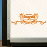 Orange Scania Truck Body Stickers, R Series with Griffins and Flowing Swirl Design