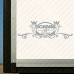 Silver Scania Truck Body Stickers, R Series with Griffins and Flowing Swirl Design