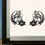 Black Scania Truck Body Stickers, Griffin with V8, Text Logo and Dynamic Wave Graphic