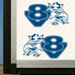 Blue Scania Truck Body Stickers, V8 with Griffin Head
