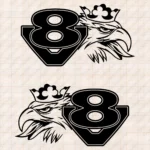Closeup of Scania Truck Body Stickers, V8 with Griffin Head