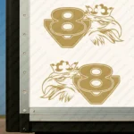 Gold Scania Truck Body Stickers, V8 with Griffin Head