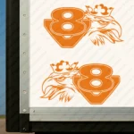 Orange Scania Truck Body Stickers, V8 with Griffin Head
