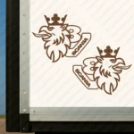 Brown Scania Truck Body Stickers, V8 with Text Logo and Classic Griffin