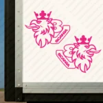 Fuchsia Scania Truck Body Stickers, V8 with Text Logo and Classic Griffin