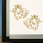 Gold Scania Truck Body Stickers, V8 with Text Logo and Classic Griffin