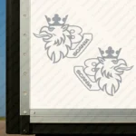 Silver Scania Truck Body Stickers, V8 with Text Logo and Classic Griffin