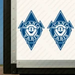 Blue Scania Truck Body Stickers, Rhombus with Vabis and V8