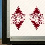 Burgundy Scania Truck Body Stickers, Rhombus with Griffin Head