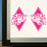 Fuchsia Scania Truck Body Stickers, Rhombus with Griffin Head