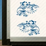 Blue Scania Truck Body Stickers, Griffin Head with Crown
