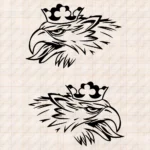 Closeup of Scania Truck Body Stickers, Griffin Head with Crown