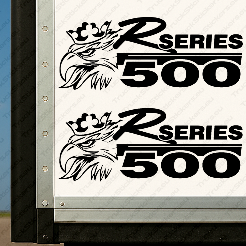 body-sticker-for-trucks-90252-black Black Scania Truck Body Stickers, R Series 500 with Griffin Head