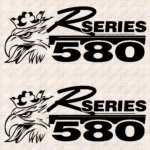 Closeup of Scania Truck Body Stickers, R Series 580 with Griffin Head