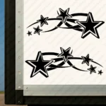 Black Stars Truck Body Stickers