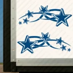 Blue Stars Truck Body Stickers