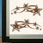 Brown Stars Truck Body Stickers