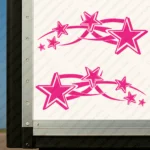 Fuchsia Stars Truck Body Stickers