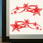 Red Stars Truck Body Stickers