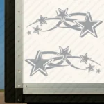 Silver Stars Truck Body Stickers