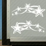 White Stars Truck Body Stickers